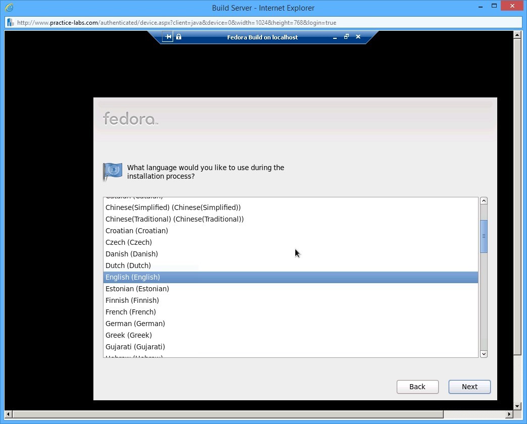 Practice Labs screenshot.